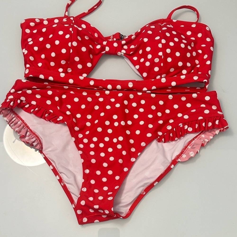 Cupshe Red Polkadot Bikini